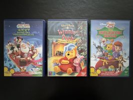 3 x Disney Weihnachts-DVD Winnie Puuh Mickey Maus