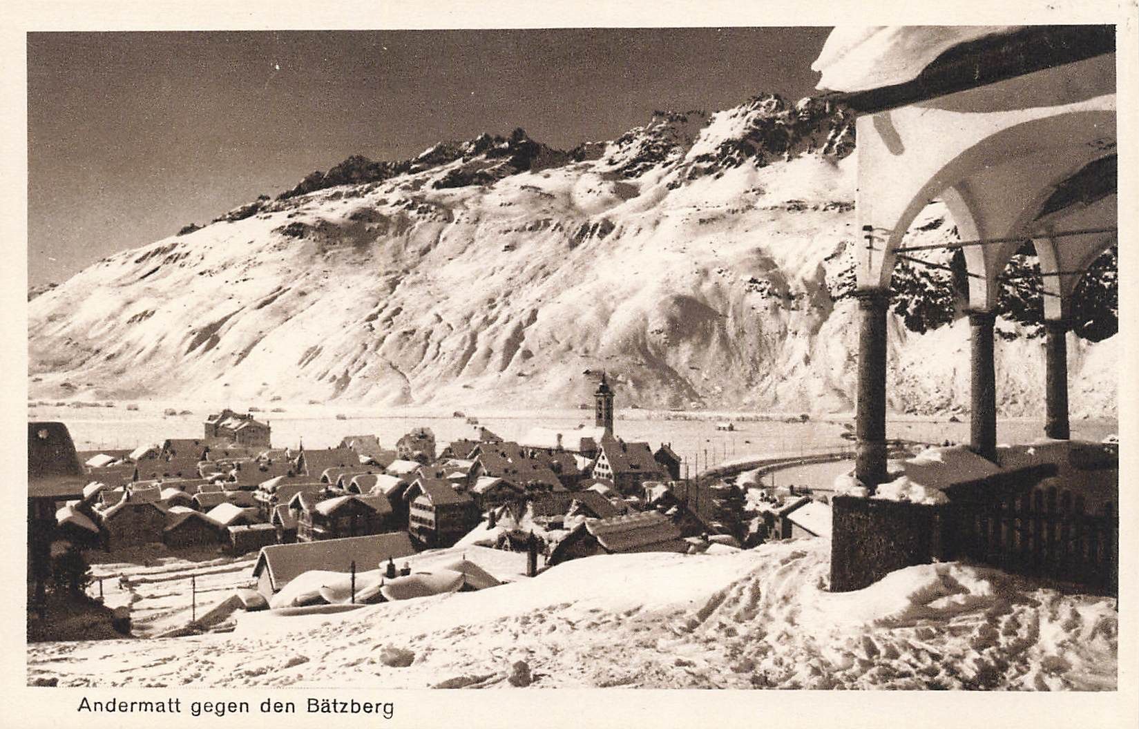 Cartoline postali: Andermatt (UR) Winterpanorama Bätzberg – Usato da Biasca venduto da Blenio71