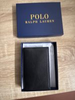 Polo Ralph Lauren Geldbörse aus schwarzem Leder, neu!