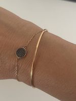 Schöne 2in1 Armkette Armreif Swarovski Sublima roségold