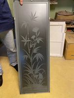 Cadre en verre sablé année 1900
