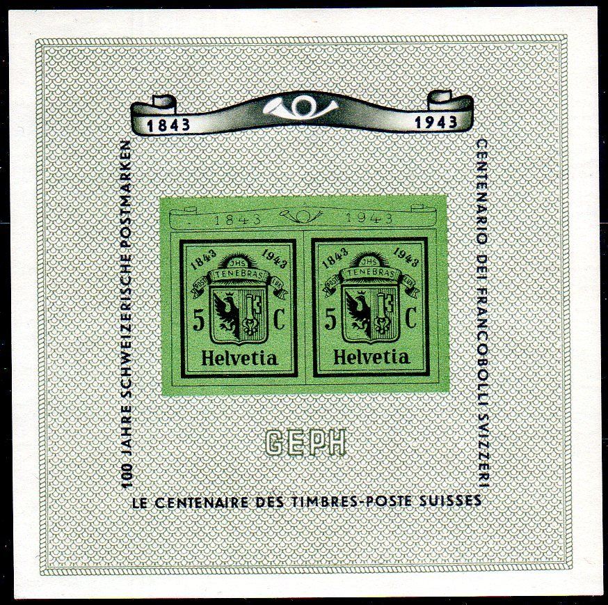 Tutti i francobolli: GENFER BLOCK W18 ** POSTFRISCH ** 1943 - EV28 – Nuovo (secondo la descrizione) da Losone venduto da EM2019