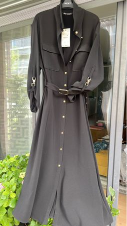 Edles Blusen Kleid NEXT schwarz Grösse XXL mit Gürtel NEU!