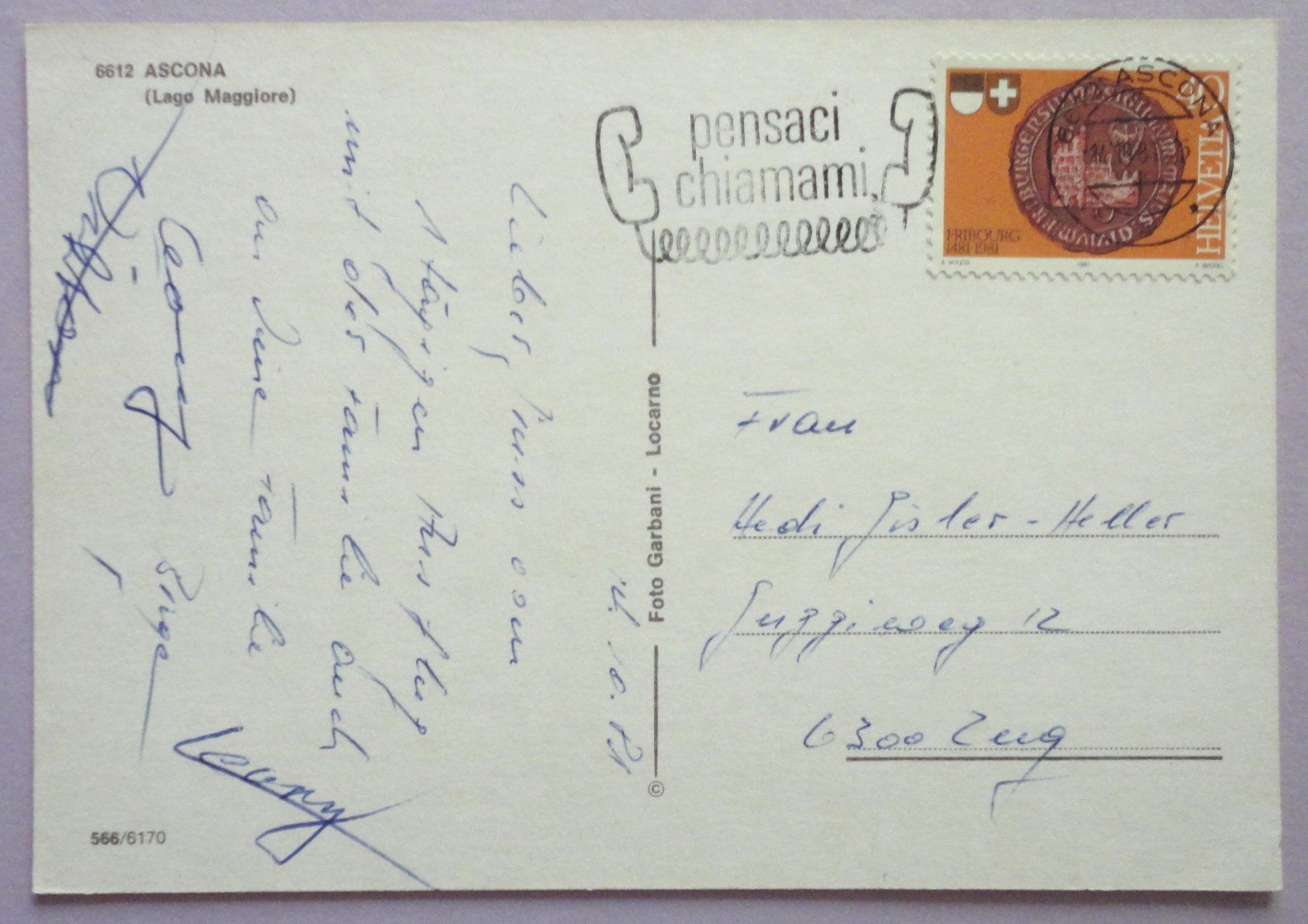 Cartoline postali: Ascona (Lago Maggiore) – Usato da Fétigny venduto da Billy2miny 1