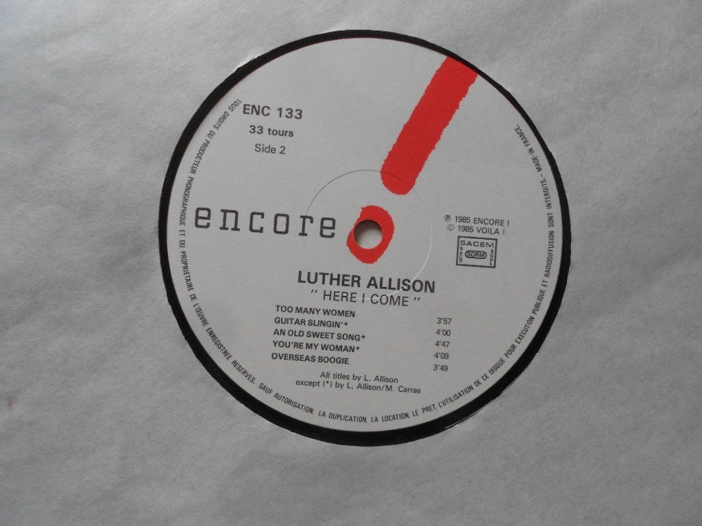 Dischi in vinile: LUTHER ALLISON  -  HERE I COME – Usato da Bex venduto da Giorgiob 2