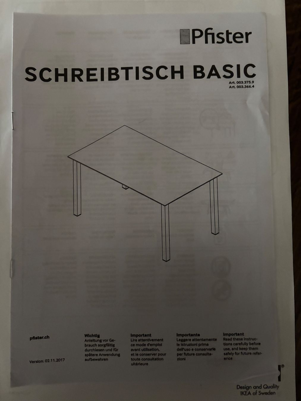 Pfister Scrivanie: Schreibtisch - Möbel Pfister - Basic - 160cm – Usato da Seuzach venduto da SawyerKingwood 1