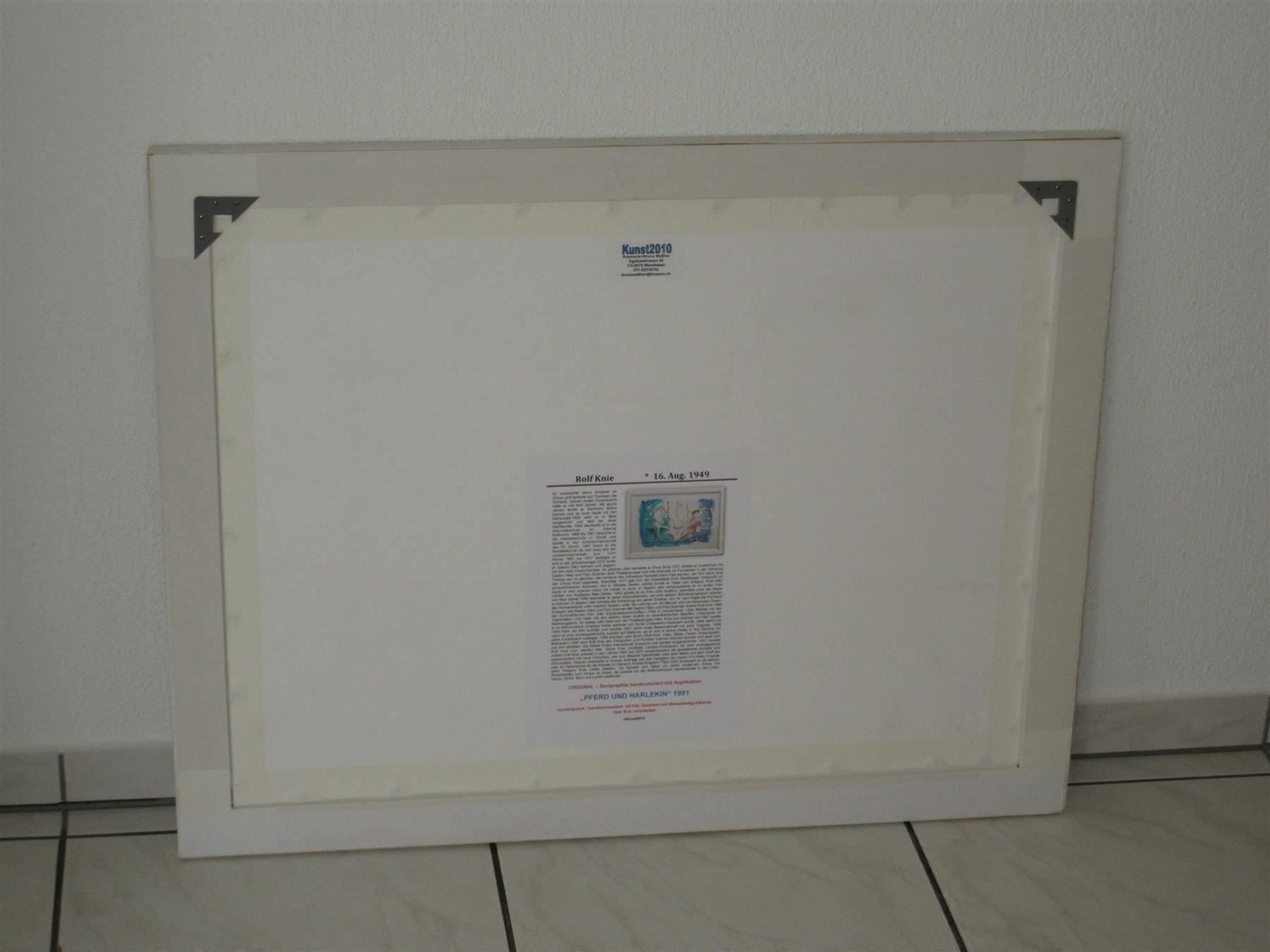 Grafica & Litografie: Rolf Knie  PFERD + HARLEKIN 91  hs./hn. – Usato da Weinfelden venduto da Kunst2010 8