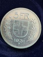 Seltene 5 Fr. Silbermünze 1931 B - Top Zustand! Sammler