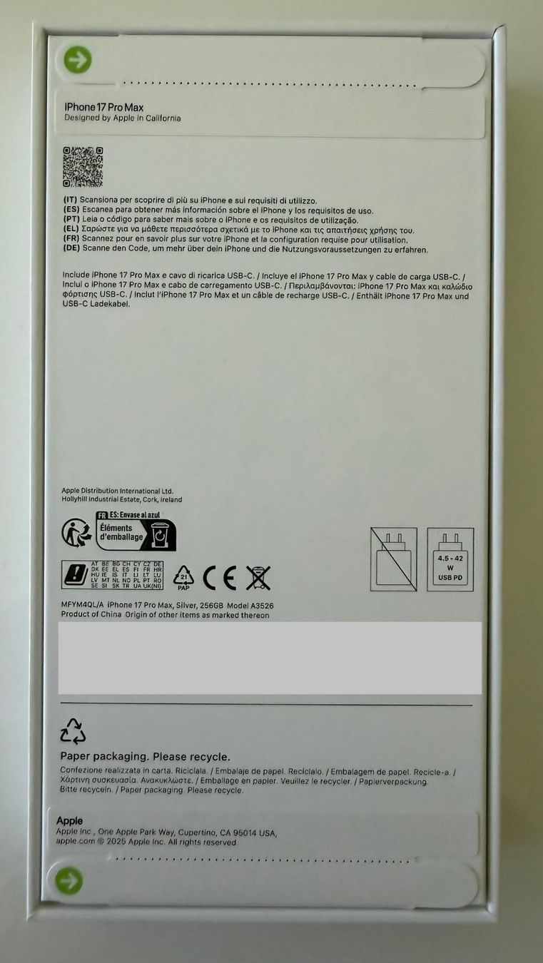 Apple Portables: Apple iPhone 17 Pro Max 256 GB Silver (VERSIEGELT) – Neuf avec emballage d'origine à Herznach par EMOTIONS4YOU 2