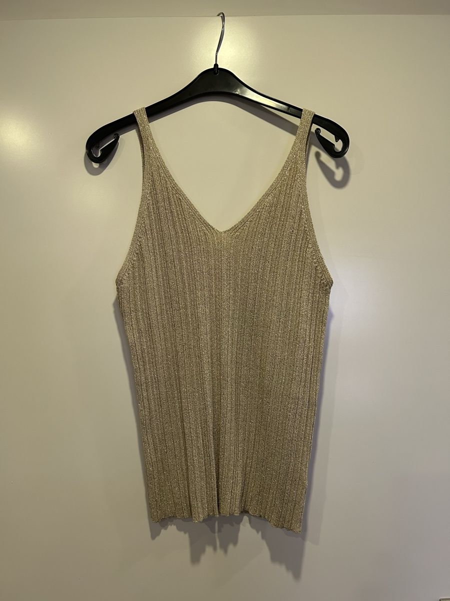 Tops: Pauline Stricktop Gold, Grösse L, neu – Neu (gemäss Beschreibung) aus Leuzigen von nora999