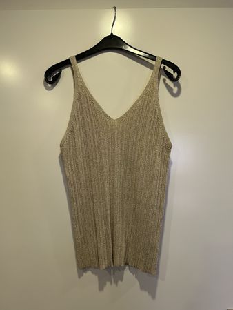 Pauline Stricktop Gold, Grösse L, neu