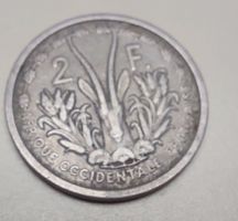 2 Francs afrikan Frankreich 1948 Aluminium