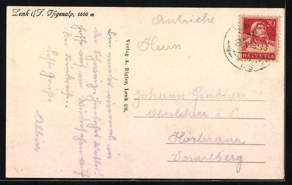 Cartes postales: AK Lenk, Teilansicht Iffigenalp – D'occasion à Berlin par bartko-reher 1
