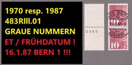 1970_483RM_ERSTTAG/FD 16.1.87 BERN 1_GRAUE KONTROLLNUMMER !!