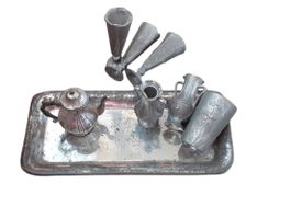 Puppenstube Servierset Zinn