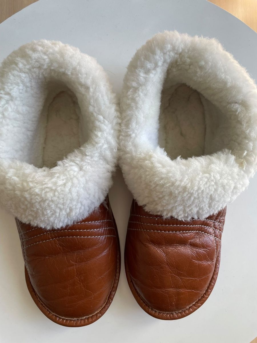 Scarpe da uomo: Chaussons fourrés Bilodeau cuir marron – Nuovo (secondo la descrizione) da Vuippens venduto da ale_6gkb 1