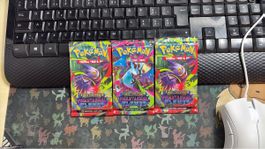 3x Pokémon Phantasmal Flames Booster Packs - Top Zustand