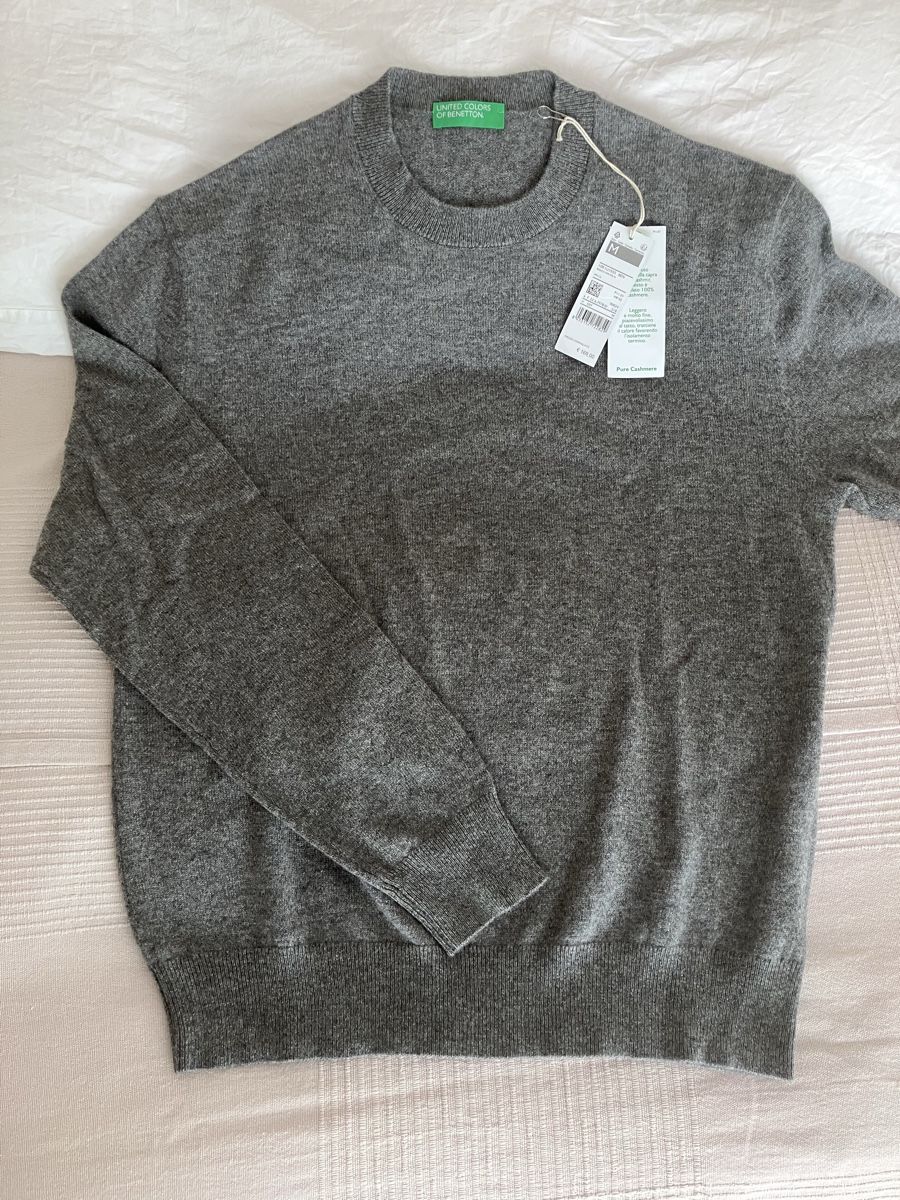 Benetton Pulls & Sweat-shirts: Benetton Pullover Grau M 100% Kaschmir – Neuf avec emballage d'origine à Baden par Gigelitante 1