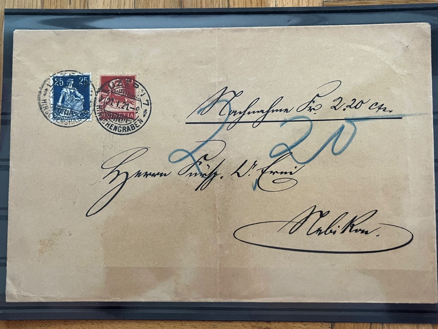 Tutti i francobolli: Brief Luzern Hirschengraben, 1921 – Usato da Romanshorn venduto da luxcollect