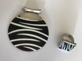 Ensemble en argent bague et pendentif