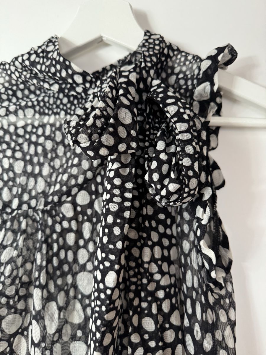 Mango Camicette: Mango Suit - transparente ärmellose Bluse Gr. S mit Schleife – Usato da Küsnacht ZH venduto da ToddyGinger 3