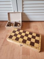 2 in 1Holz Schachbrett und Mühle(Steine)