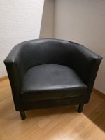 Cocktailsessel schwarz, Kunstleder