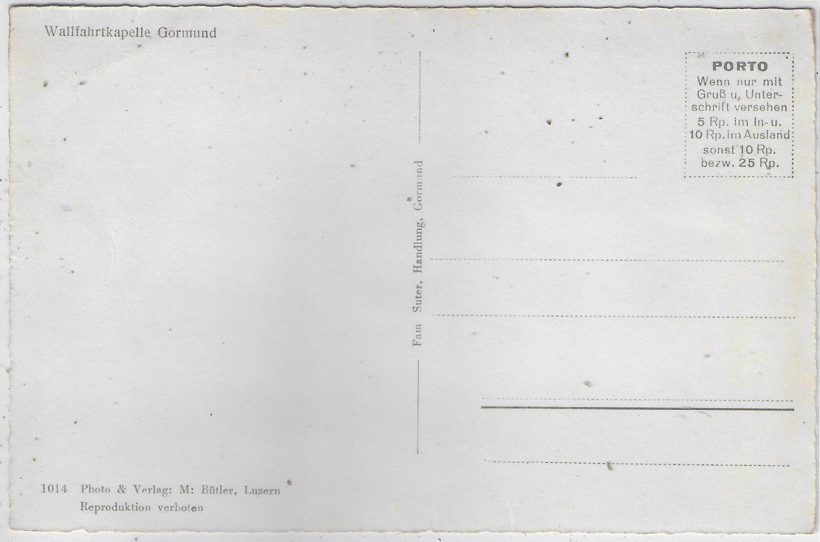 Cartoline postali: Wallfahrtskapelle Gormund – Usato da Ettingen venduto da Kartenplanet 1