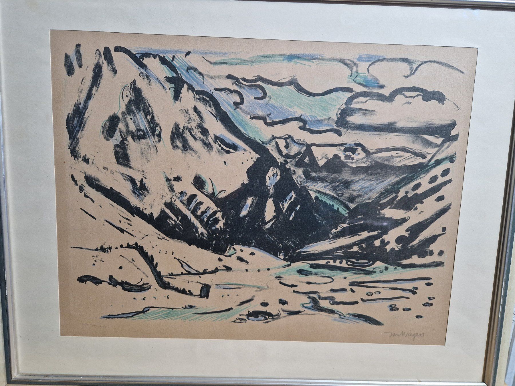 Gemälde: Jan Wilgers Bündner Berglandschaft – Gebraucht aus Seedorf BE von Stibutz 3