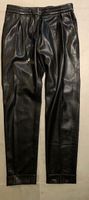 Pantalon en cuir noir souple de Hugo Boss