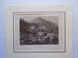Tavannes Pierre Pertuis Val de Moutier Aquatinta
