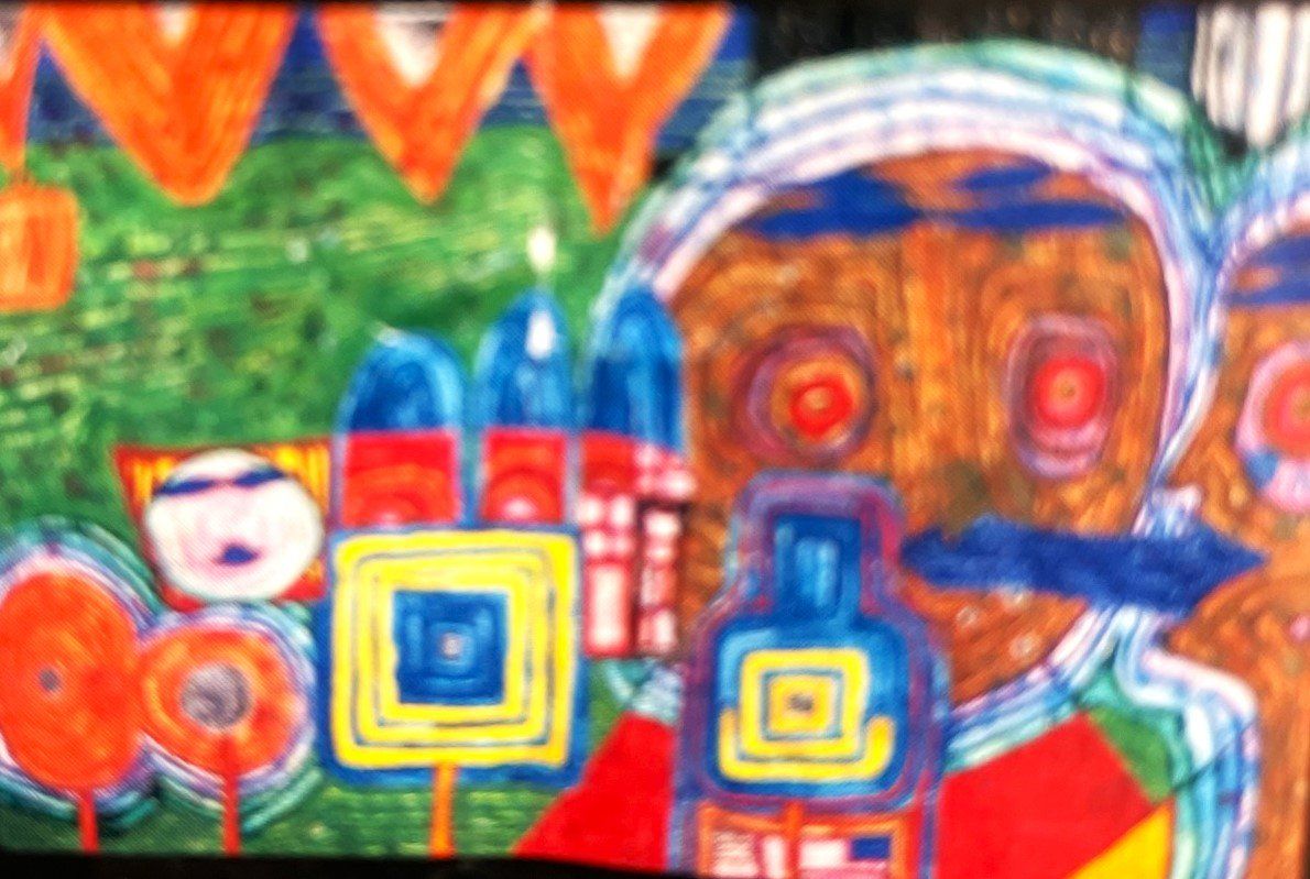 Calze: Handgestrickte "Hundertwasser" Socken verschiedene Grössen – Nuovo e nell'imballaggio originale da Täuffelen venduto da sohalt 1
