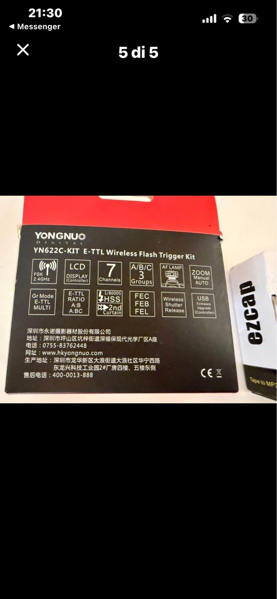 Blitze: Yongnuo YN622C-KIT E-TTL Wireless Flash Trigger Kit – Gebraucht aus Chiasso von fairy81 1
