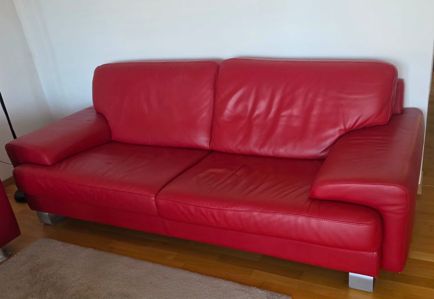 Pfister Divani: Möbel Pfister Echtleder 3er Sofa – Usato da Worb venduto da Buelent3 1