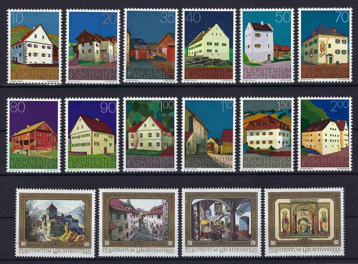 Tous les timbres: Lichtenstein 1978 gute und saubere Serien postfrisch – D'occasion à Hitzkirch par walti1959
