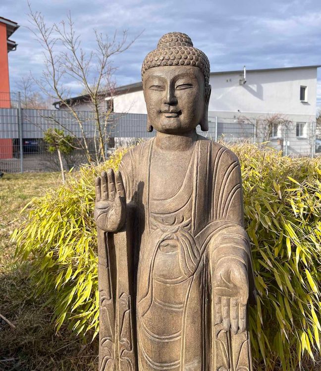 Buddha Figur Garten 122cm groß aus Naturstein Kaufen auf Ricardo