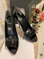 Dior Escarpins cuir noir vernis p.39.5