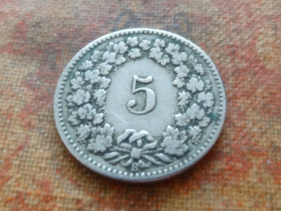 Tutti le monete: 5 Rp. 1895  (D) – Usato da Romanel-sur-Lausanne venduto da Swift13 1
