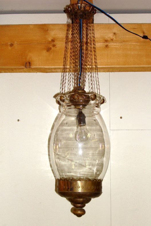 Lampadari & plafoniere: Antike Deckenlampe aus Apothekerglas – Usato da Geroldswil venduto da ARTEFACTO