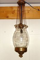 Antike Deckenlampe aus Apothekerglas