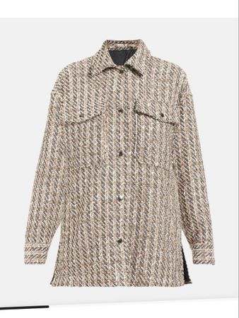 Esqualo Tweed Hemdjacke braun Gr. 36