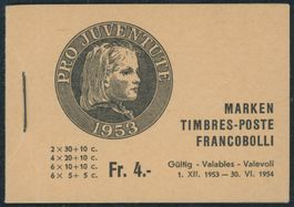 1953 - Markenheftchen - Pro Juventute dt. - Ersttag ET