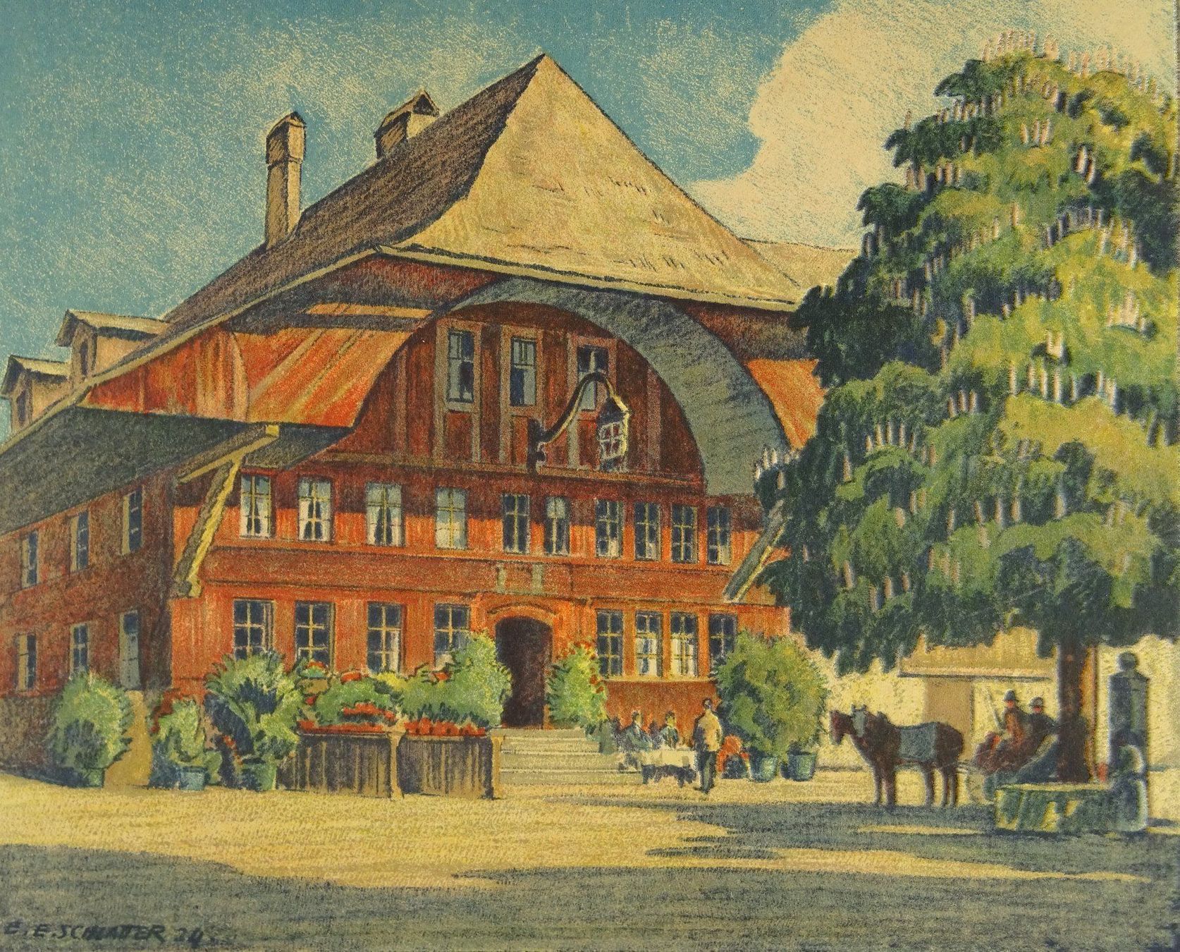 Incisioni: SUMISWALD, SCHLATTER LITHOGRAPHIE – Usato da Grüningen venduto da Kartensammler 2