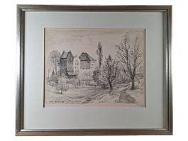 SCHLOSS WARTENSEE THEO GLINZ Originallitho