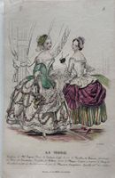 Antike Lithographie, Mode, Pariser Mode, um 1840