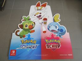 Kartondisplay Pokemon Schwert + Schild Nintendo Switch NEU