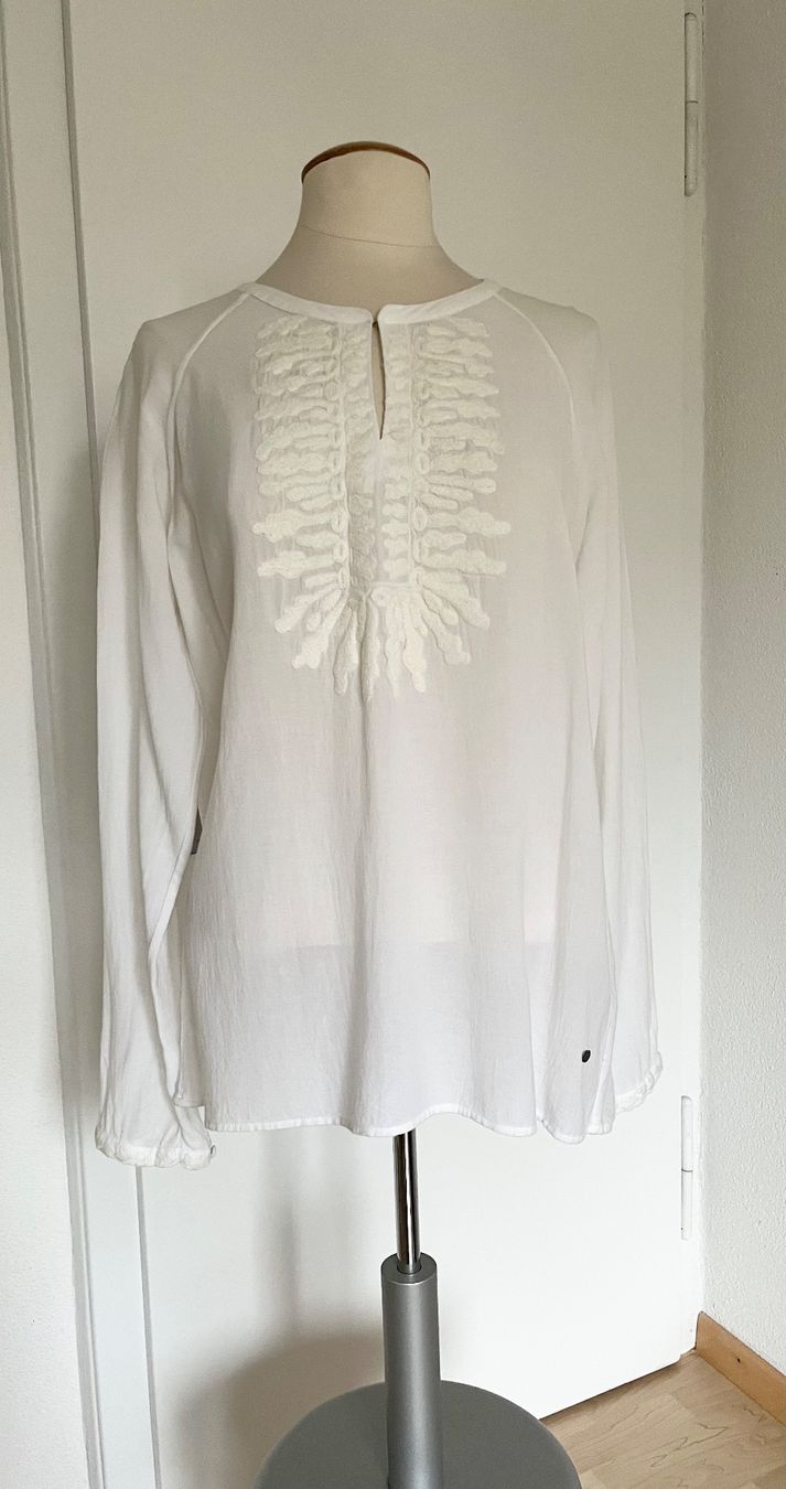 Tuniche: Mos Mosh: Bluse, weit geschnitten, creme, M – Usato da Luzern venduto da ellitussi 1