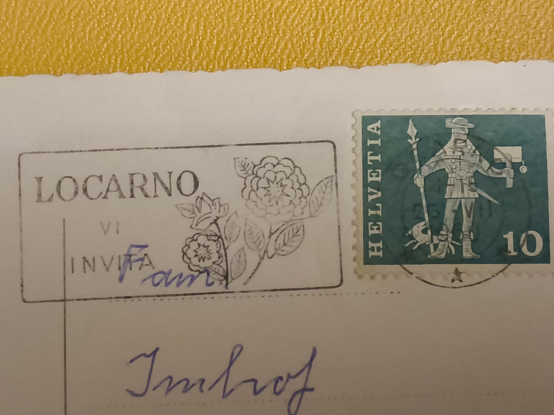 Ansichtskarten: Ansichtskarte Lago Maggiore 1960 – Gebraucht aus Hallau von histoiremerveilleuse 3