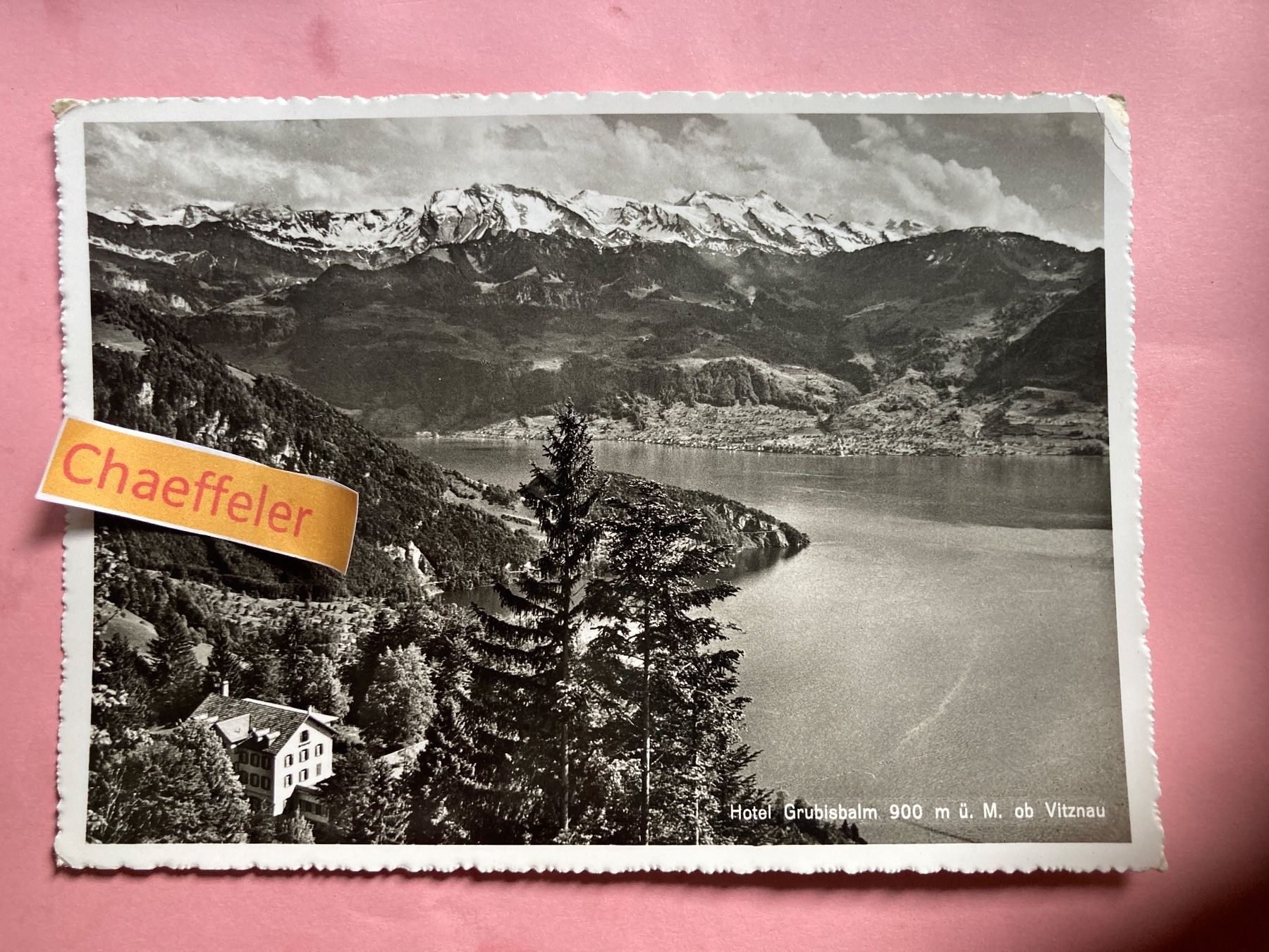 Cartoline postali: 1957 Hotel Grubisbalm ob Vitznau – Usato da Zürich venduto da Chaeffeler