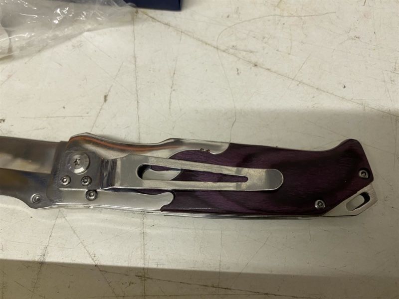 Posate: schönes edles Messer Holzgriff lila – Nuovo e nell'imballaggio originale da Necker venduto da liq24 4